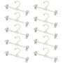 Fityle 10Pcs Plastic Pearl Pants Trousers Hanger Skirt Clothes Hangers with Clip for Adults (White)