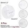 uxcell 6 Pcs Suction Cup Hooks 1.2 Inch Wall Hooks Hangers Removable Kitchen Bathroom Wall Vacuum Holder for Smooth Tile Glass and Mirror Clear