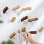 lRICE-home Nordic Style Wooden Wall Mount Hat Clothes Storage Hook Hanger Bathroom Towel Organizer Rack - L 3