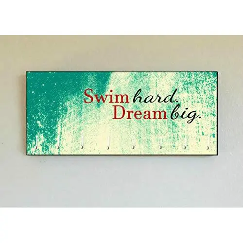 Race Medal Holder/Running Medal Hanger SWIM HARD. DREAM BIG. Available Race Medal Holder/Running Medal Hanger SWIM HARD. DREAM BIG. Available