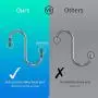 NewFamily 12 Pack S Hooks Small,S Hooks Stainless Steel for Hanging Pots and Pans, Hooks Heavy Duty Hanging for Kitchen,Wardrobe,Work Shop,Bathroom,Garden,Office