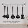 Wall Storage Rack, Stainless Steel Metal S Hooks Kitchen Utensil Hanger Cloths Hanging Rail Storage Rack Hanging Hook Organizer for Bathroom Kitchen (8 Hooks)