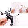 Vintage Deer Head Antlers Wall Hook (Max:10kg) for Hanging Hat Scarf Bag Key Clothes Bathroom Kitchen Towel Holder Hanger Rack Wall Wedding Gift (Black)