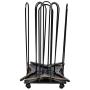 Heavy Duty Wheeled Hanger Stacker,Hanger Storage Stand with 4 Casters,Clothes Hangers Rack Can Hold 150 Hangers,Iron Finished