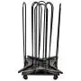 Heavy Duty Wheeled Hanger Stacker,Hanger Storage Stand with 4 Casters,Clothes Hangers Rack Can Hold 150 Hangers,Iron Finished Heavy Duty Wheeled Hanger Stacker,Hanger Storage Stand with 4 Casters,Clothes Hangers Rack Can Hold 150 Hangers,Iron Finished