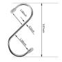 Heavy Duty S Hooks, Stainless Steel S Shaped Hooks for Hanging Kitchenware Pan Pots Utensils Closet Clothes Bags Towels Plants Kitchen Hooks Hanger, 3 inch