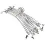 Fashion Metal Bra Clothes Hanger Hook Underwear Lingerie Panties Drying Rack with Clothespins Clip 10pcs Random Color