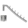 Sumnacon 12.6" Wall Mounted Clothes Hanger Rack, Stainless Steel Garment Hooks Swing Arm Holder, Space Saver Clothing Closet Rod Storage Organizer Laundry Room Bedrooms Bathrooms