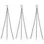 JINMURY Black Flower Pot 15.7Inch Chain Hanging Basket Flower Pot Galvanized Replacement 3 Point Garden Plant Pots Hanger Decoration (Set of 3)