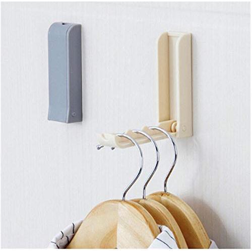 10pcs Random Color Practical Plastic Folding Clothes Hanger Wall Hook Closet Organizer Shelves Coat Rack Storage Shelf for Kitchen Towel Holder