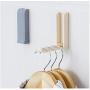 10pcs Random Color Practical Plastic Folding Clothes Hanger Wall Hook Closet Organizer Shelves Coat Rack Storage Shelf for Kitchen Towel Holder