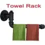 TLBTEK Black Industrial Pipe Clothes Rack,Wall Mounted Clothes Hanger,12 inch Heavy Duty Detachable Metal Iron Hanging Rack for Clothes,Multiple Purpose Garment Towel Hanging Rod for Closet Storage
