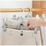 10pcs Random Color Multifunction Anti-Slip Clothes Hanger with Clips Hooks Pants Drying Rack Clothes Storage Holder Organizer 10pcs Random Color Multifunction Anti-Slip Clothes Hanger with Clips Hooks Pants Drying Rack Clothes Storage Holder Organizer