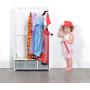 Milliard Dress Up Storage Kids Costume Organizer Center Open Hanging Armoire Closet Unit Furniture for Dramatic Play with Mirror Baskets and Hooks