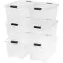 IRIS 53 Quart Stack & Pull Box, 6 Pack, Clear IRIS 53 Quart Stack & Pull Box, 6 Pack, Clear