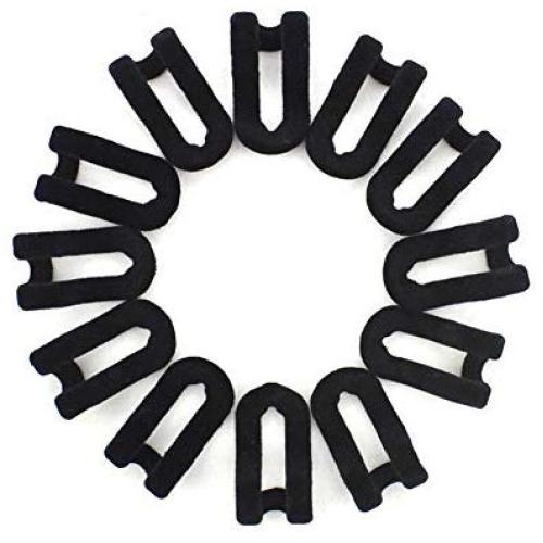 Hanger Hooks, Cascading Clothes Hanger Connector Flocking Mini Hooks for Clothing Closet Storage-Black 50-Pack