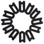 Hanger Hooks, Cascading Clothes Hanger Connector Flocking Mini Hooks for Clothing Closet Storage-Black 50-Pack