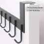 WEBI Over The Door Hook Door Hanger:Over The Door Towel Rack with 6 Coat Hooks for Hanging,Metal Towel Hanger Door Coat Hanger Over Door Coat Rack for Towels,Clothes,Back of Bathroom,Black