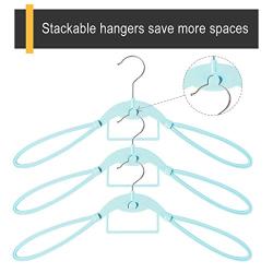 VISMOORE Portable Suit Hanger for Business Travel Luxury Design with Tie Holder and Reinforce Rotatable Hanger Wings Free Swivel to Different Shoulder Widths (Tanager Turquoise, Suit&Tie)