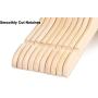 TOPIA HANGER Unfinished/Natural Kids Children Baby Wood Wooden Clothes Dress Shirt Hangers with No Painting - 360°Stronger Flexible Hook- Extra Smoothly Cut Notches, 10 Pack CT09N