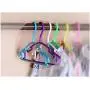 Liplasting 10Pcs/Lot Portable Clothes Hanger Kids Children Toddler Baby Clothes Coat Plastic Hangers Hook Household Random Color