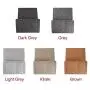 Upgraded Thick Bedside Caddy with 5 Pockets, Felt Hanging Storage Organizer, Bed Sofa Side Hanger Holder Bag for Dorm TV Remote Control, Phones, Magazines, Tablets(Grey)