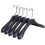 BRUIO Plastic Black Anti-slip Hangers Wide Shoulder Clothing Suit Hanger Clothes Rack,5PCS BRUIO Plastic Black Anti-slip Hangers Wide Shoulder Clothing Suit Hanger Clothes Rack,5PCS