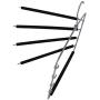 SAN RONG Pants Hangers 5 Layers Stainless Steel Non-Slip Foam Padded Swing Arm Space Saving Clothes Slack Hangers Closet Storage Organizer for Pants Jeans Trousers Skirts Scarf Ties Towels(Pack of 4)