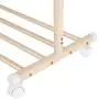 SINGAYE Clothes Rack 2-in-1 Coat Rack Rolling Garment Rack with Bottom Shelves, 7 Side Hooks, Lockable Wheels, Rolling Closet Organizer (Golden)