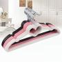 elegantstunning 10Pcs Multifunctional Loving Heart Clothes Hanger for Adults Kids Pink