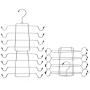 MEIYIN Foldable Underwear Hanger, Stainless Steel Laundry Sock Drying Rack Clothes Hanger for Drying Towels, Bras, Baby Clothes