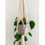 Macrame Plant Hanger / Hanging Plant Holder / Double Twist / Plant Lover Gift / Housewarming Gift / Natural White / Dorm Decor