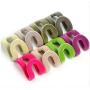 20pcs Cloth Hanger Hook Mini Flocking Clothes Hanger Easy Hook Closet Organizer Holder Random Color