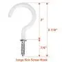 Paxcoo Ceiling Hooks, 25Pcs Cup Screw Hook Holders for Hanging, Screw in Mug Hooks with 25 Pcs Plastic Drywall Anchors for Plant Hangers and Cups