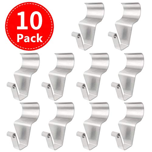 Vinyl Siding Hooks (10 Pack), Heavy Duty Stainless Steel Low Profile No Hole Hanger
