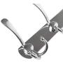 BAOEF Coat Hat Hook,Metal Robe Rail Rack Towel Hanger with Flared Tri-Hook,Colset Organizer for Home,Entryway,Office,Keys,Scarf,Jacket,Backpack,Wall Mounted,Silver