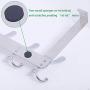 WEBI Over The Door Hook Door Hanger Hook Rack with 5 Tri Hooks for Hanging Coats, Over The Door Towel Rack Towel Hanger Door Coat Hanger Over Door Coat Rack for Bathroom,Behind Back of Door,Silver