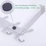 WEBI Over The Door Hook Door Hanger Hook Rack with 5 Tri Hooks for Hanging Coats, Over The Door Towel Rack Towel Hanger Door Coat Hanger Over Door Coat Rack for Bathroom,Behind Back of Door,Silver