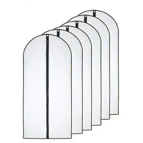 Moth Proof Garment Bags 24 x 40 ( Pack of 6 ) Black Side Breathable Clear Full Zipper Bags for Clothes Storage Moth Proof Garment Bags 24 x 40 ( Pack of 6 ) Black Side Breathable Clear Full Zipper Bags for Clothes Storage