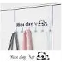 PROGLEAM Holder & Hook, Nice Day Creative Carbon Steel Over The Door Hooks Clothes Coat Hat Towel Hanger Wall Hook, Black PROGLEAM Holder & Hook, Nice Day Creative Carbon Steel Over The Door Hooks Clothes Coat Hat Towel Hanger Wall Hook, Black