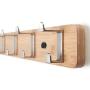 XFENG Coat Hook Rack Wall Mounted Clothes Hanger Bamboo Robe Towel Holder(4 and 5 Hooks) (Size : A)