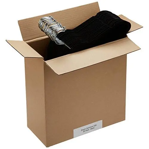 Dream Solutions USA Non-Slip Flocked Velvet Clothes Hangers 50 Pack (Black) - Ultra Thin Space Saving Design for Men and Women Dress Suit - 360 Degree Swivel Hook - Longlasting with 2 Year Warranty Dream Solutions USA Non-Slip Flocked Velvet Clothes Hangers 50 Pack (Black) - Ultra Thin Space Saving Design for Men and Women Dress Suit - 360 Degree Swivel Hook - Longlasting with 2 Year Warranty