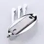 KES Solid Metal Swivel Hook Heavy Duty Folding Swing Arm Triple Coat Hook with Multi Three Foldable Arms Towel/Clothes Hanger for Bathroom Kitchen Garage Wall Mount Polished Chrome, A5060