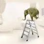LE Multifunctional Ladder Drying Rack,Two-Way Landing Collapsible Indoor & Outdoor use Thicker Alloy Clothes Hanger Balcony A