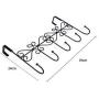 Dingang Over The Door Hanger Rack - Decorative Hanger Holder for Home Office Use 5 Hooks Black