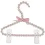 MagiDeal 5Pcs Luxury Clip Hanger Hanging for Kids Clothes Children Space Save Plastic Pearl Baby Pink