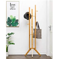 Angels home Modern Minimalist Coat Rack Bamboo Rattan Bedroom Hat Coat R Ack Floor Type Clothes Tree Simple Floor Hanger