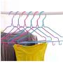 10pcs Random Color 38cm Durable Closet Adult Skirt Dress Clothes Hangers, with Trouser Bar Hook Non-Slip Rack