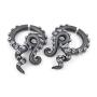 Steampunk Tentacle Earrings Kato Steampunk Costume Halloween Steampunk Outfit Cosplay Predator Monster Alien Cthulhu Octopus Fake Gauges Plugs Steampunk Tunnels Stretchers Hangers Tapers Piercings