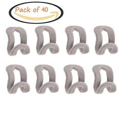 Ufunny Flocking Clothes Hanger Closet Organizer Flocking Holder Space-Saving Mini Cascading Hooks Clothing Hanger Hook Pack of 40 (Grey)